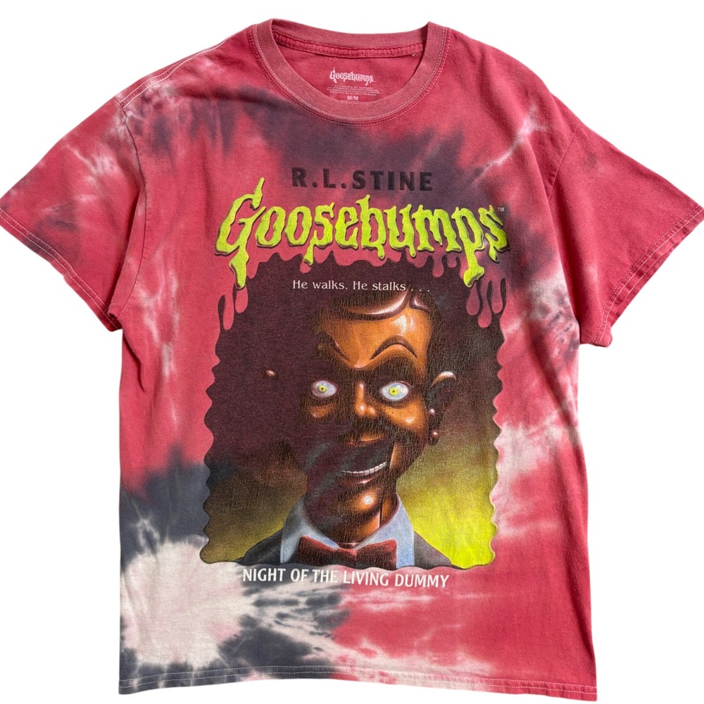 Goosebumps R.L. Stine Night of the Living Dummy Tie Dye Shirt Mens Medium Red